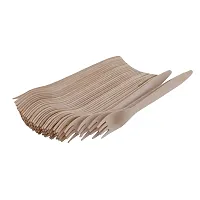 Disposable Wooden Fork""16 Cms/6.4 Inch Length : Suitable for Lunch Dinner Snacks"" Pack of 100 for Functions,Parties,Wedding, Birthdays, Travel, Get Together's-thumb4