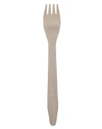 Disposable Wooden Fork""16 Cms/6.4 Inch Length : Suitable for Lunch Dinner Snacks"" Pack of 100 for Functions,Parties,Wedding, Birthdays, Travel, Get Together's-thumb1