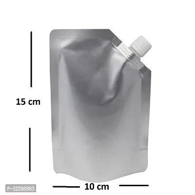 Useful - 90 ML Capacity - 100 Pcs - Aluminum Three Side Seal Spout Pouch for Packing Hot Beverages-thumb2