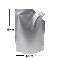 Useful - 200 ML Capacity - 100 Pcs -Aluminum Three Side Seal Pouch for Packing Beverages-thumb1