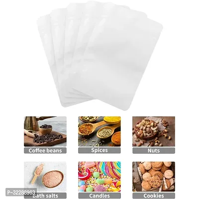 Useful - 800 gm Capacity - 100 pcs Reusable Pouches with Zipper-thumb4