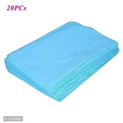 Adaamya Disposable Spa Massage Waterproof Bed Sheets 25 GSM Massage Beauty Salon Bed Table Cover Sheet : 20 Pcs (Blue)-thumb0