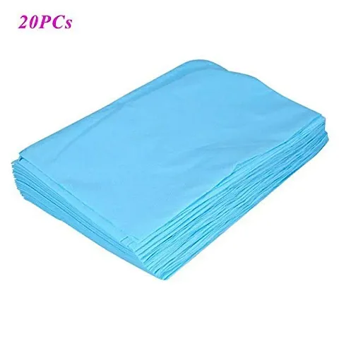 Adaamya Disposable Spa Massage Waterproof Bed Sheets 25 GSM Massage Beauty Salon Bed Table Cover Sheet : 20 Pcs (Blue)