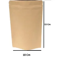 Useful - 70 gm Capacity - 50 pcs - Brown Kraft paper Reusable Pouch-thumb1