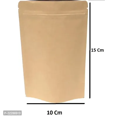 Useful - 70 gm Capacity - 50 pcs - Brown Kraft paper Reusable Pouch-thumb2