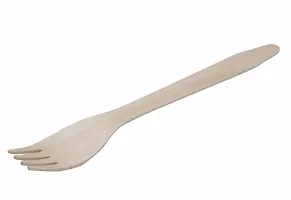 Disposable Wooden Fork""16 Cms/6.4 Inch Length : Suitable for Lunch Dinner Snacks"" Pack of 100 for Functions,Parties,Wedding, Birthdays, Travel, Get Together's-thumb2