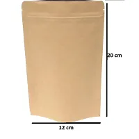 Useful - 150 gm Capacity - 100 pcs - Brown Kraft paper Reusable Pouch-thumb1