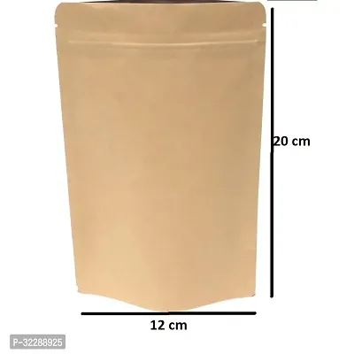 Useful - 150 gm Capacity - 100 pcs - Brown Kraft paper Reusable Pouch-thumb2