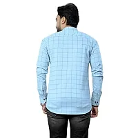 R Creation IRP Cotton Shirts for Men Regular Fit Coller Pettern Full Sleeves Shirt Sky Blue-thumb1