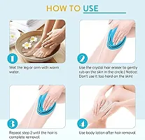 OIB INDIA Crystal Hair Remover for Women and Men Upgraded Nano-crystalline Dots Technology Crystal Hair Eraser for Women Reusable Painless Hair Removal Stone (Blue)-thumb3