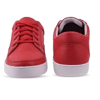 Red Synthetic Leather Casual Shoes-thumb1