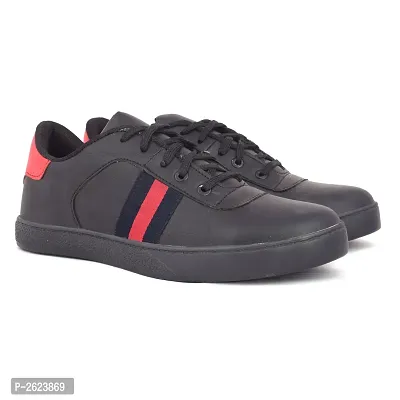 Black Stylish Synthetic Casual Shoes-thumb0