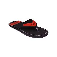 Men's Black Synthetic Leather Stylish Casual Slipper-thumb2