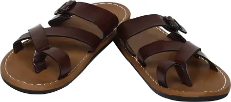 Men's Stylish Brow Synthetic Leather Casual Slipper-thumb1