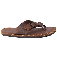 Brown Synthetic Slippers For Men-thumb2