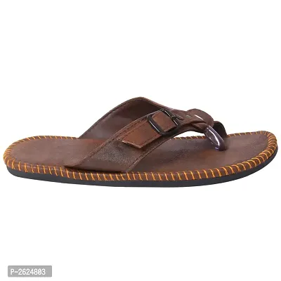 Brown Synthetic Slippers For Men-thumb3