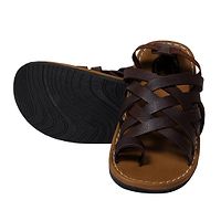 Men's Brown Synthetic Slip on Slippers-thumb2