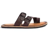 Men's Stylish Brown Synthetic Casual Slipper-thumb2