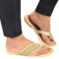 Women's Synthetic Stylish Slip on Fancy Flat Slippers-thumb1