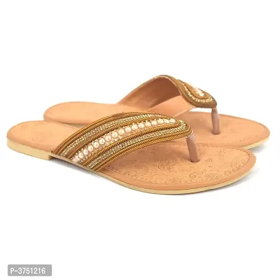 Women's Synthetic Stylish Slip on Fancy Flat Slippers-thumb3