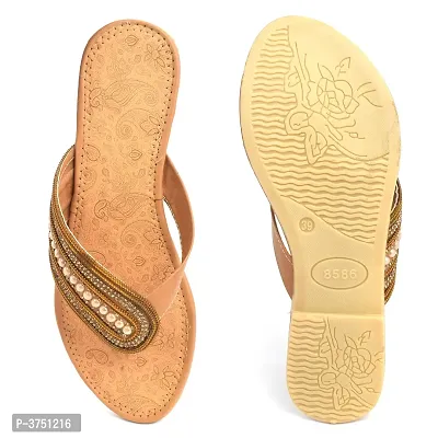 Women's Synthetic Stylish Slip on Fancy Flat Slippers-thumb5