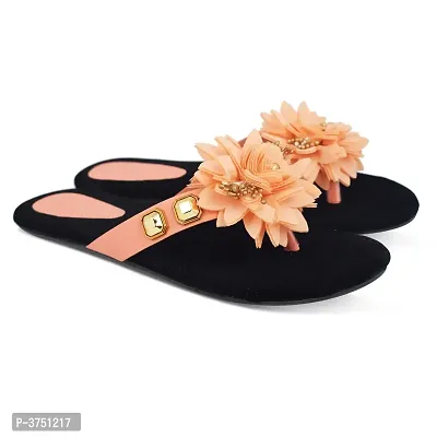 Women's Velvet Stylish Slip on Fancy Flat Slippers-thumb3