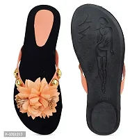 Women's Velvet Stylish Slip on Fancy Flat Slippers-thumb4