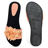 Women's Velvet Stylish Slip on Fancy Flat Slippers-thumb4