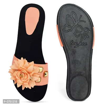 Women's Velvet Stylish Slip on Fancy Flat Slippers-thumb5