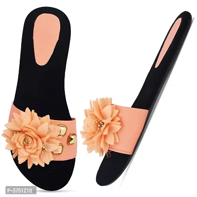 Women's Velvet Stylish Slip on Fancy Flat Slippers-thumb0