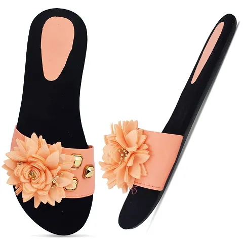 Women's Synthetic Stylish Slip On Fancy Flat Slippers
