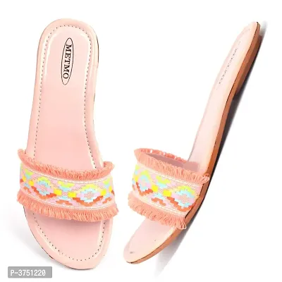 Women's Patent Leather Stylish Slip on Fancy Flat Slippers
