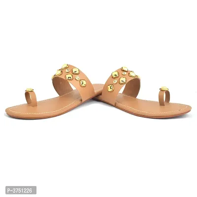 Women's Synthetic Stylish Slip on Fancy Flat Slippers-thumb2