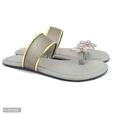 Women's Patent Leather Stylish Slip on Fancy Flat Slippers-thumb0