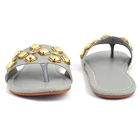 Women's Patent Leather Stylish Slip on Fancy Flat Slippers-thumb2