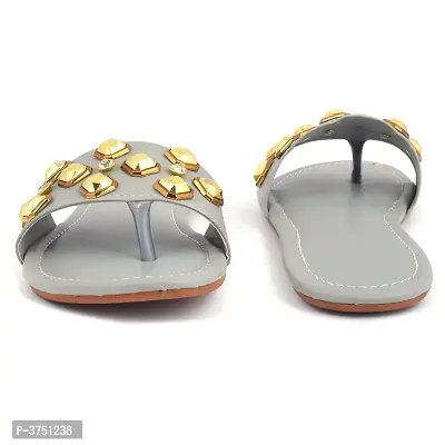 Women's Patent Leather Stylish Slip on Fancy Flat Slippers-thumb3