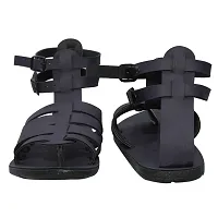 Brown Synthetic Leather Sandals For Men-thumb3