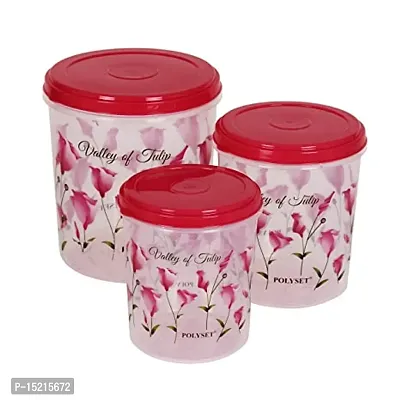 Stylish Fancy Plastics Containers Pack Of 3-thumb0