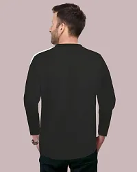 Thunder Planet Premium Cotton Full Sleeve Colorblocked Tshirt for Men-thumb1