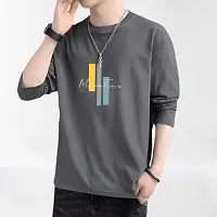 TP THUNDER PLANET Men's Pure Cotton Regular Fit Round Neck Full Sleeve Casual Color Block Tshirt (Grey)(Combo Blk.Gry.Wht.(Pillar) Full)(Pack of 1)-thumb2