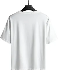 TP THUNDER PLANET Men's Pure Cotton Regular Fit Round Neck Half Sleeve Casual Printed Tshirt (Black)(OXO Black Half_L)-thumb1