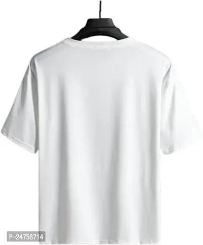 TP THUNDER PLANET Men's Pure Cotton Regular Fit Round Neck Half Sleeve Casual Printed Tshirt (Black)(OXO Black Half_L)-thumb2