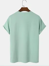 TP THUNDER PLANET Men's Pure Cotton Regular Fit Round Neck Half Sleeve Casual Graphic Print Tshirt (Black)(Black Zoom Half_L)-thumb1
