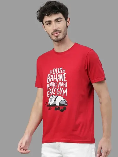 marvelous90s Men's Dus Bhane Karke Nahi Gaye Gym Regular Fit Half T-Shirt