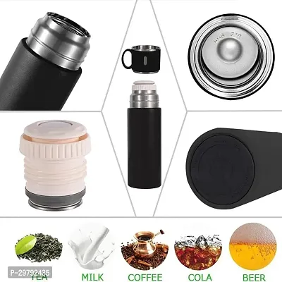 Stainless Steel Vacuum Flask with 3 Steel Cups 500 Ml-thumb3