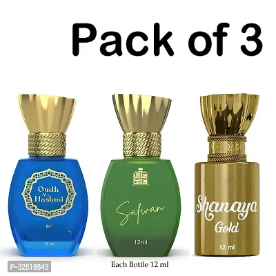 Shanaya,White Oudh,Oudh Al Hashmi Attar Combo Pack-12 Ml Each