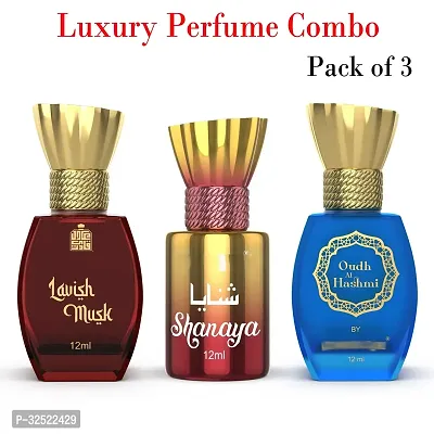 Shanaya, Safwan, Taabish Attar Combo Pack | Arabic  French Blend, Fruity  Sweet Arabic Scent | Long Lasting Non-Alcoholic Roll-On Attar For Men  Women | Pack of 3-5.5 ML Each-thumb0