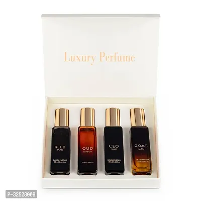 Luxury Man Perfume Gift Set 4 x 20 ml  Long Lasting EDP Fragrance Scent