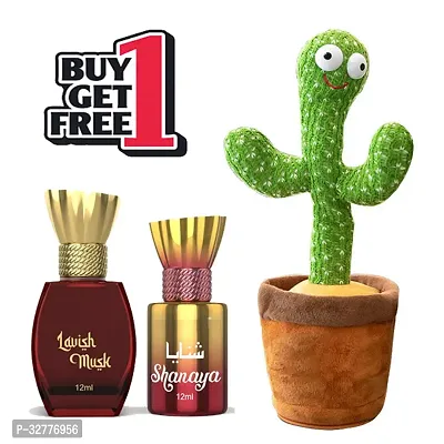 Alcohol Free Long Lasting Attar with Cactus Musical Toy Combo