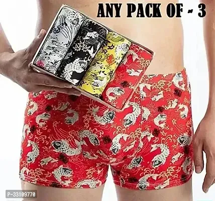 Stylish Nylon Printed Trunk for Men Combo